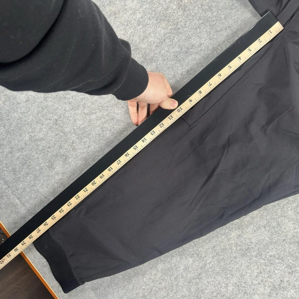 Lululemon Pants Mens 2XL Black Woven ABC Jogger Zip Pocket Ribbed Cuffs Athletic - Picture 6 of 13